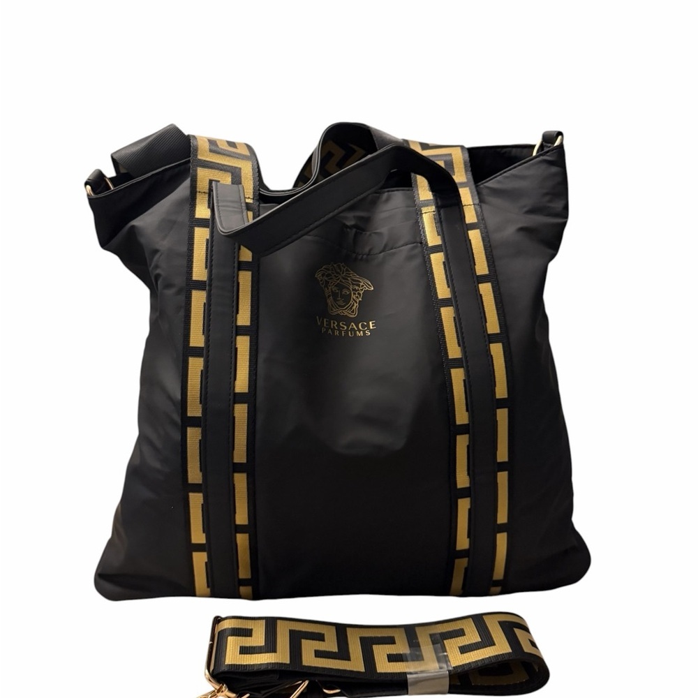 Versace Parfums Black & Gold Logo Tote NEW WITHOUT TAGS - Picture 16 of 16